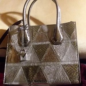 Pewter MD Messenger leather Michael Kors Handbag